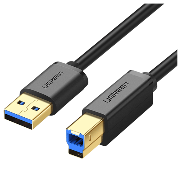 AB UGREEN US210 USB 3.0 skrivarkabel, 1 m (svart)