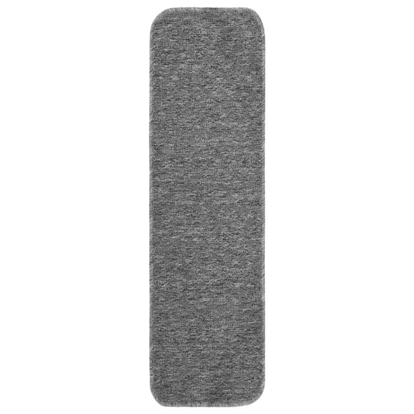 vidaXL Halkfria trappmattor, 15 st, 75x20 cm, grå