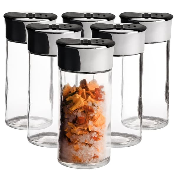Krydderbeholder med si glas 100 ml 6 stk.