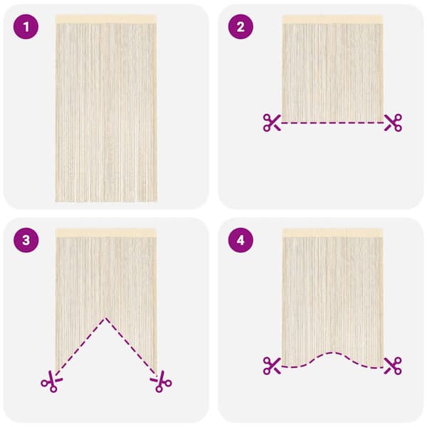 vidaXL Snörgardiner, 2-pack, 100 x 250 cm, krämfärgad