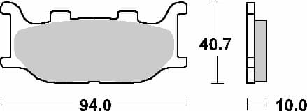 SBS Bromsbelägg KH199 Maxi Carbon jarrupalat musta Yamaha YP 250/450/500 Italjet