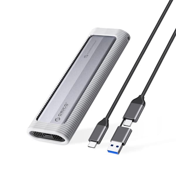 Orico AXM2-G2-V1 M.2 NVME USB-C/USB-A til USB-C 10Gb/s diskdrev - grå