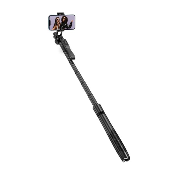Crong SelfieGo Ultra - Aluminium Bluetooth Selfie Stick Tripod (Sort)