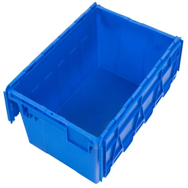 Mega-M transportkasse med låg 60x40x36 cm blå plastik