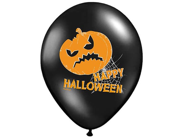 Balloner med Halloween-print "Græskar" - 1 stk.