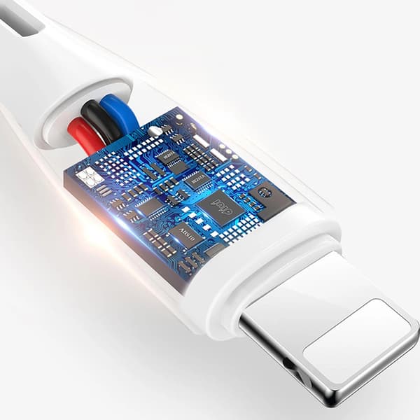 Dudao L2L USB-A / Lightning 3A -kaapeli 2m - Valkoinen