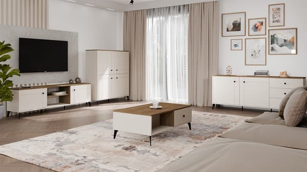 POINT 2S SOFFBORD 110 KASHMER BEIGE EK CASTELLO 2 LAGODER VARDAGSRUM