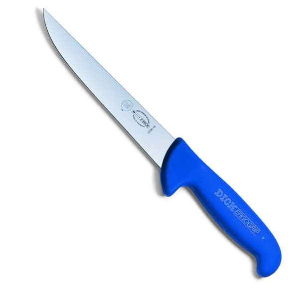 Slagterkniv til piercing, lige, 21 cm, blå, ErgoGrip