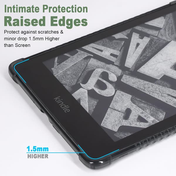 SORT SEMI-TRANSPARENT ETUI TIL KINDLE PAPERWHITE 11-GEN 6,8" 2021