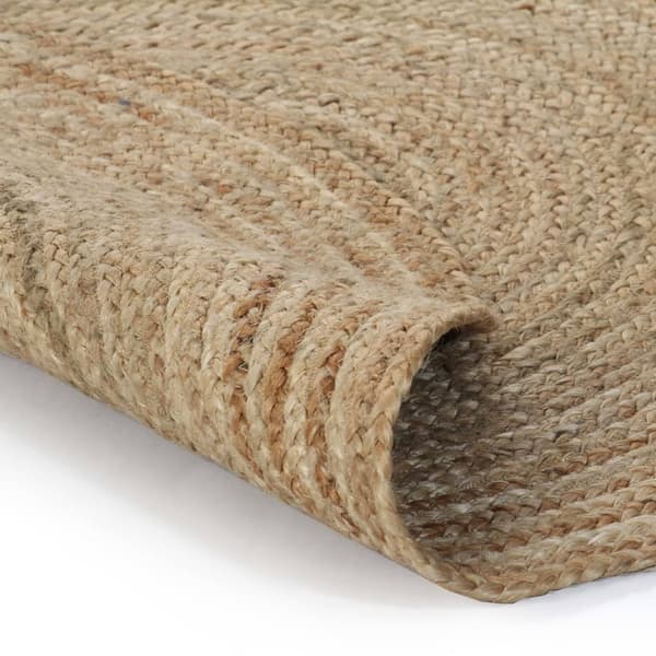 vidaXL Flätad jutematta, 120 cm, rund
