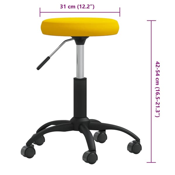 vidaXL Massagepall klädd i sammet senapsgrå