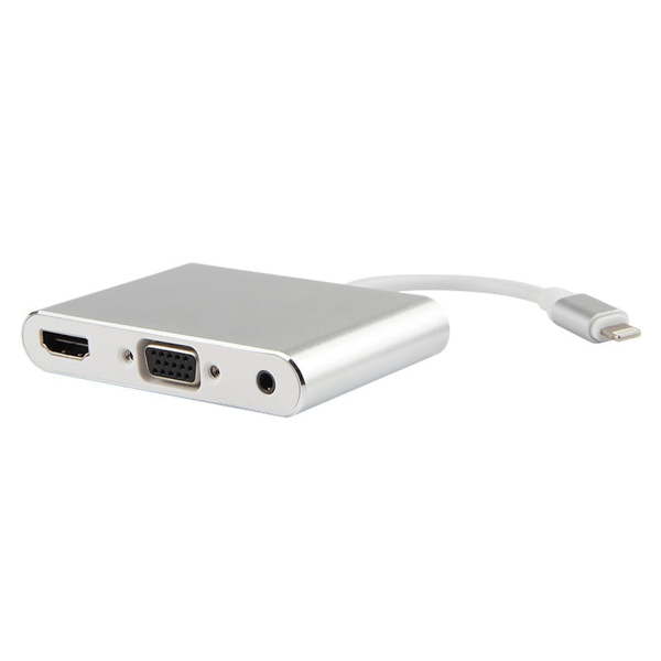 Lightning til HDMI/VGA-adapter + 3,5 mm jack til TV