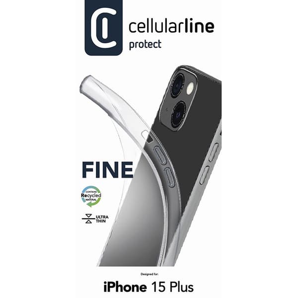 Cellularline Fine - iPhone 15 Plus cover (gennemsigtigt)