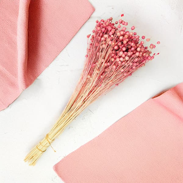 Torkat lin - Rosa