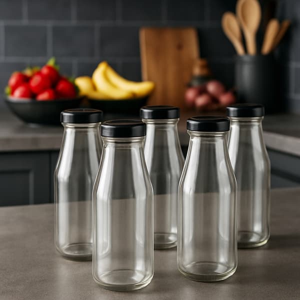 100x Juiceflaskor JUICE 200 ml GLASFLASKOR för juice med skruvkork 0,2 l
