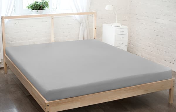 Jersey-aluslakana 200x220 harmaa