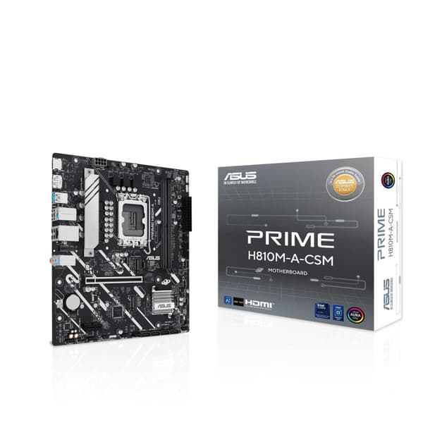 ASUS PRIME H810M-A-CSM moderkort, Micro ATX, DDR5