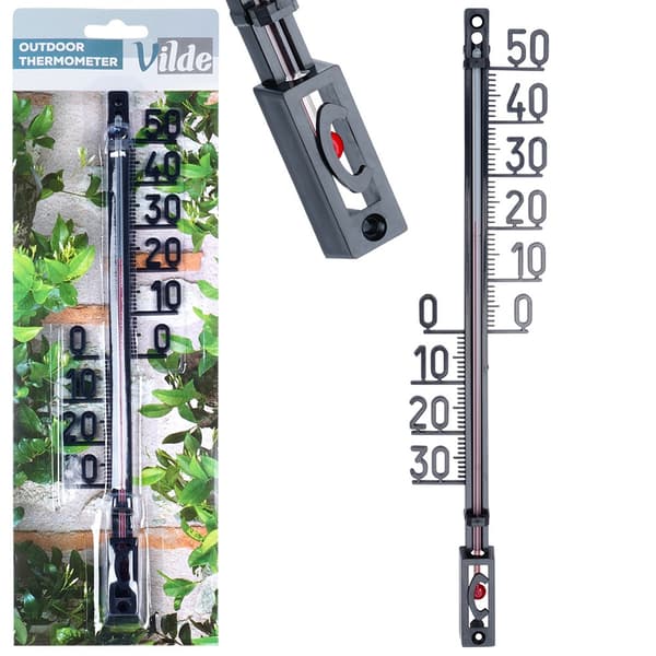 Utomhustermometer svart 27 cm