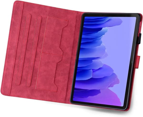 ETUI TIL SAMSUNG GALAXY TAB A7 2020 RØD KAT SØD MED FLAP