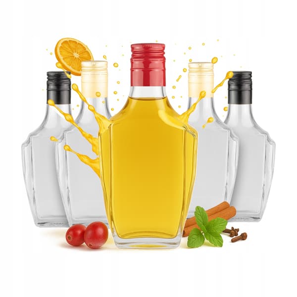 20x NOBEL glasflaskor 250ml + kork för likörer, viner, presenter