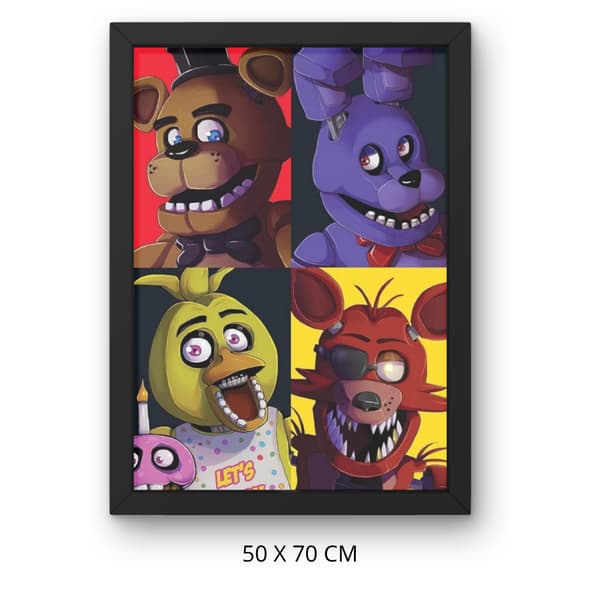 Mal efter nummer-billede med ramme Five Nights at Freddy's 50x70 cm