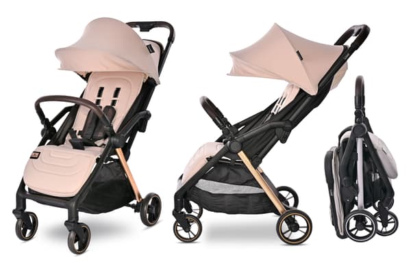 Lorelli Loret - klapvogn med automatisk foldning op til 22 kg | Beige
