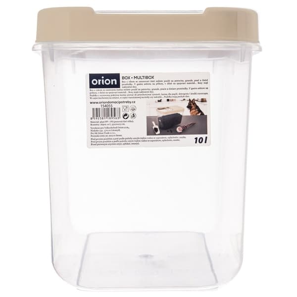 Beige opbevaringsbeholder til kapsler, pulver og foder, 10 liter