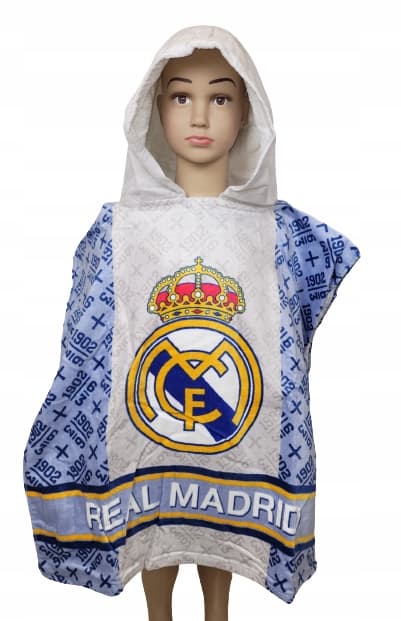 REAL MADRID PONCHO HÅNDKLÆDE 100% bomuldsponcho