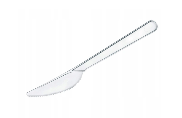 Plastkniv genanvendelig transparent 50 stk