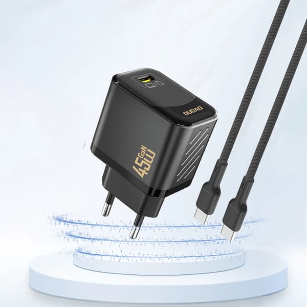 Dudao A28 45W GaN USB-C Vægoplader - Sort