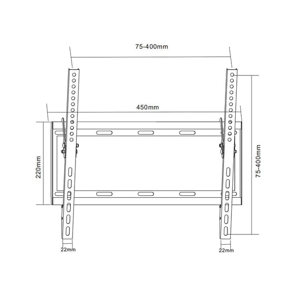 Televisiokannatin 26-55" Cabletech UCH0154