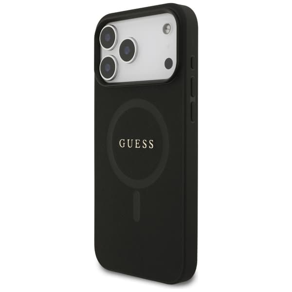 Guess Saffiano Classic Logo MagSafe-etui til iPhone 17 Pro Max, sort