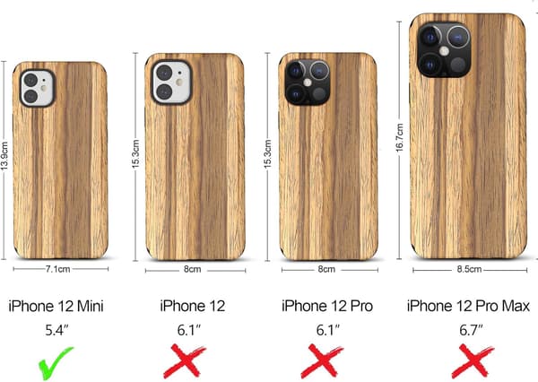 SILIKON TRÄSKAL TILL APPLE IPHONE 12 MINI 5.4" HÖG KVALITET