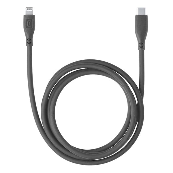 Cellularline blødt kabel - MFi-certificeret USB-C til Lightning-kabel 1,2 m (sort)