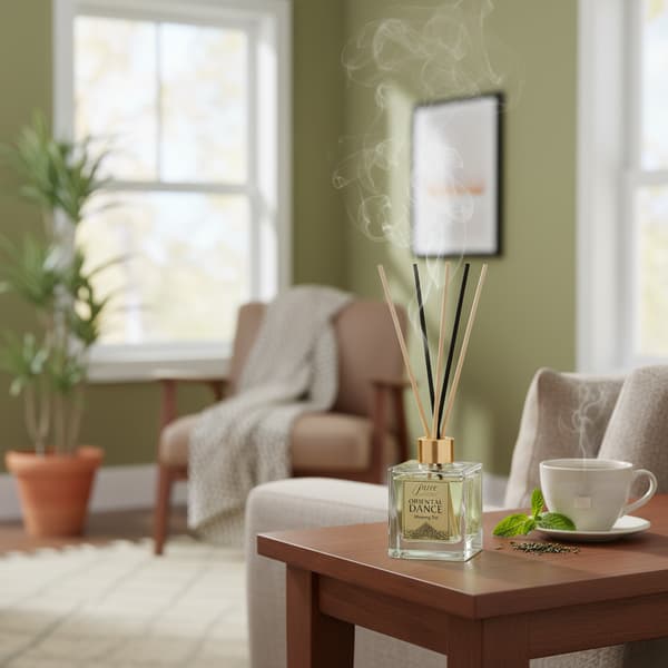Duftdiffuser - orientalsk aroma af Pure Essense te - afslapning og indre forfriskning - med 75 ml rør