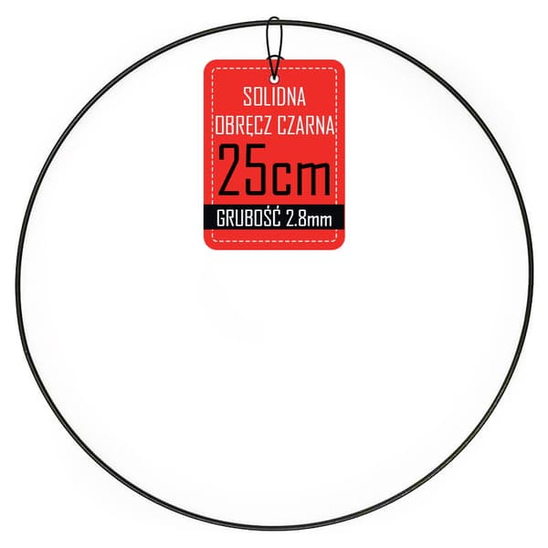 Metalkransbøjle - sort - 25 cm