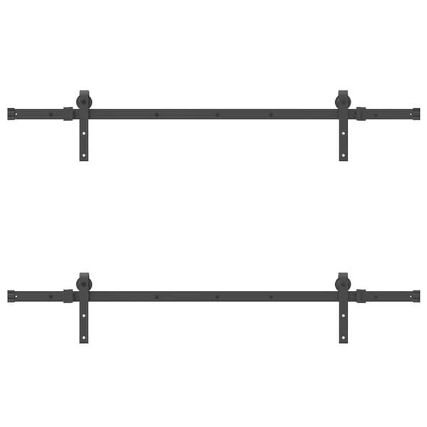 vidaXL Skjutdörrsinstallationssystem 305 cm stål svart