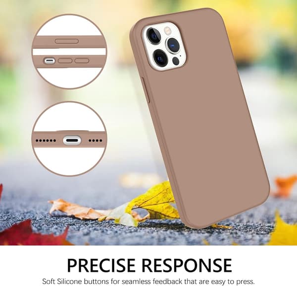 ETUI TIL IPHONE 12 PRO MAX 6,7' BRUN SILIKONE STÆRK A2342 A2410