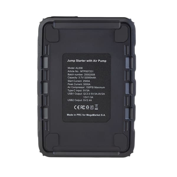 Werkberg AL008 starttiapulaite 32000mAh 2500A/5000A kompressorilla