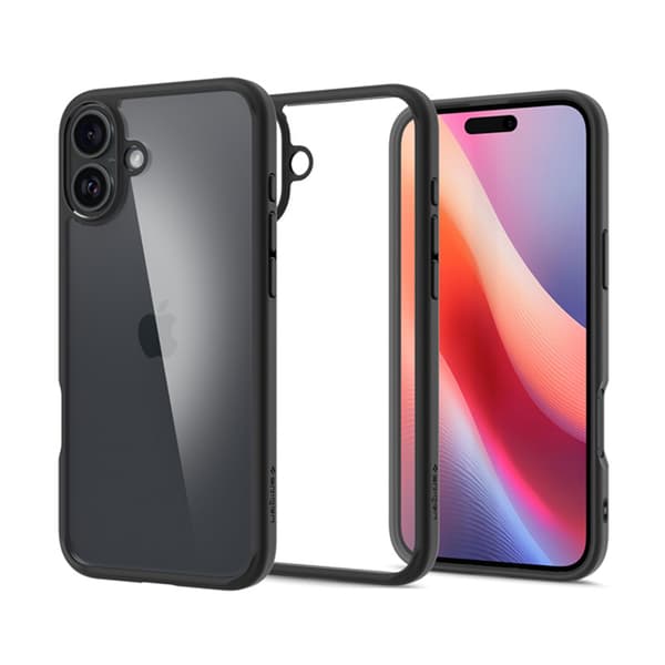 Spigen Ultra Hybrid - iPhone 16 -kotelo (mattamusta)