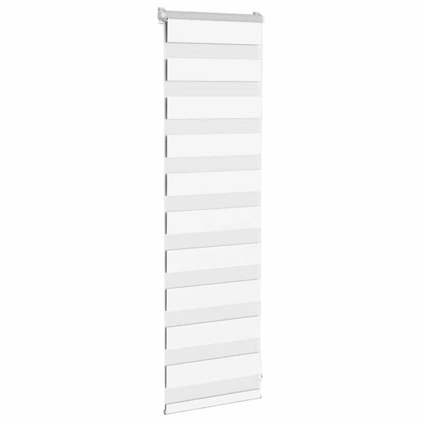 vidaXL zebrarullegardin, hvid, stofbredde 40,9 cm, polyester