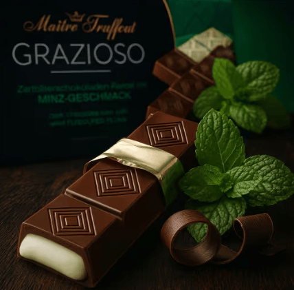 MaitreTruffout Grazioso chokolader med myntefyld 100 g