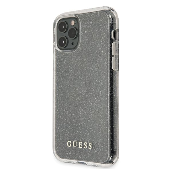 Guess GUHCN65PCGLSI iPhone 11 Pro Max sølv/sølv hårdt cover Glitter