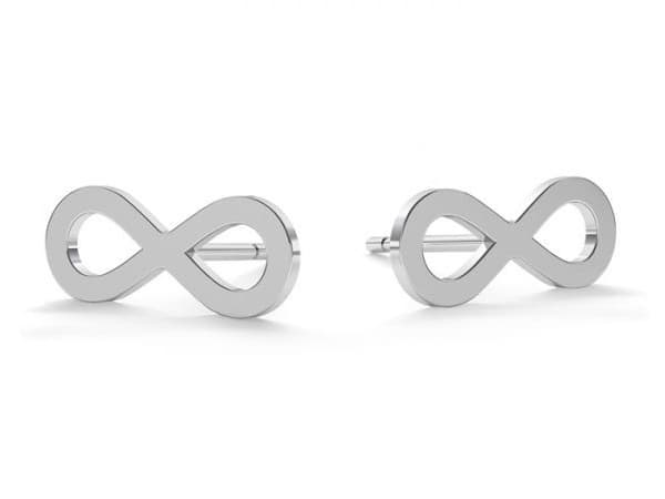 Silver Infinity Örhängen Små Damörhängen med Infinity Tecken
