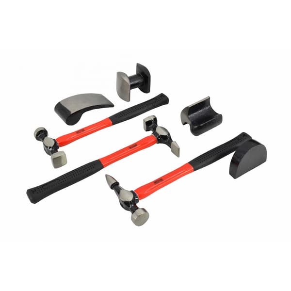 AWTOOLS 7-delt pladehammersæt, sort Line-kuffert