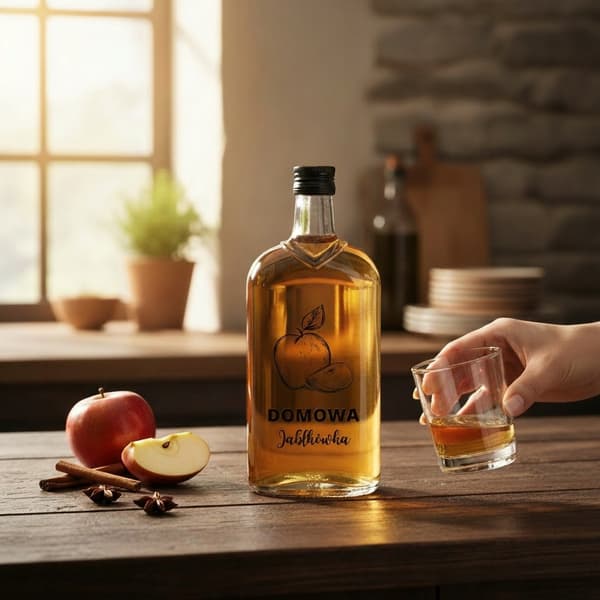 Klassiska flaskor 500ml med tryck, hemgjord äppellikörflaska, 10x