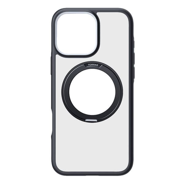 Torras Ostand R Fusion-cover til iPhone 16 ProMax (sort)