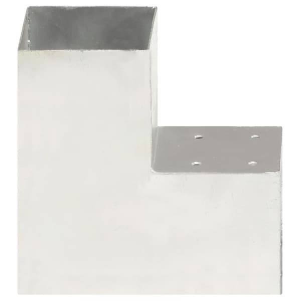 vidaXL L-formade kopplingar, 4 st, galvaniserad metall, 101x101 mm