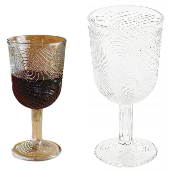 VINGLAS MED ARBRE TRÄSKIVMÖNSTER, TRANSPARENT GLAS