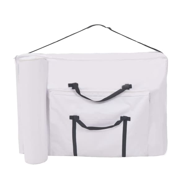 vidaXL foldbar massagebriks 10 cm tyk 2-zoner hvid